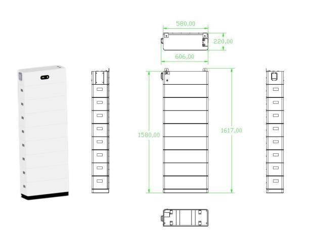 6000 cycli 2,5 Kwh 52ah Home Energy Storage System gestapeld Ess Lithiumbatterij Op maat