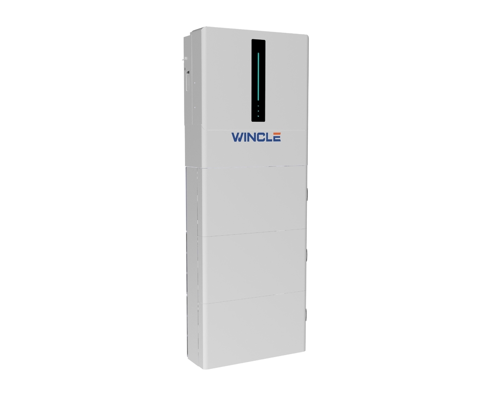 All-in-one LFP-batterij en omvormers 600*1500*220mm Huishoudelijk energieopslagsysteem