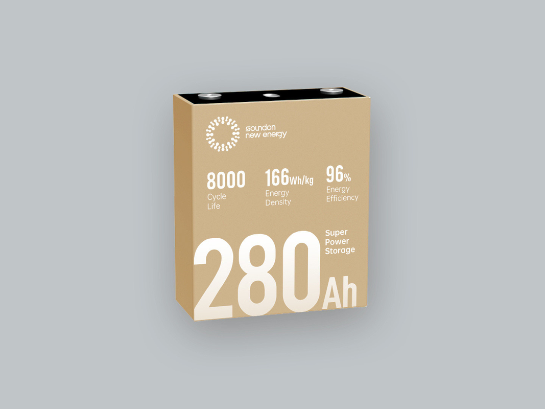 280ah LiFePO4-accucel voor industriële en commerciële energieopslag met een hoge capaciteit