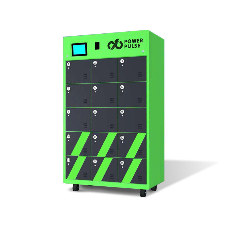 15 Slots One Stop Battery Swapping Station Voor scooter Motorcycle Swappable Battery